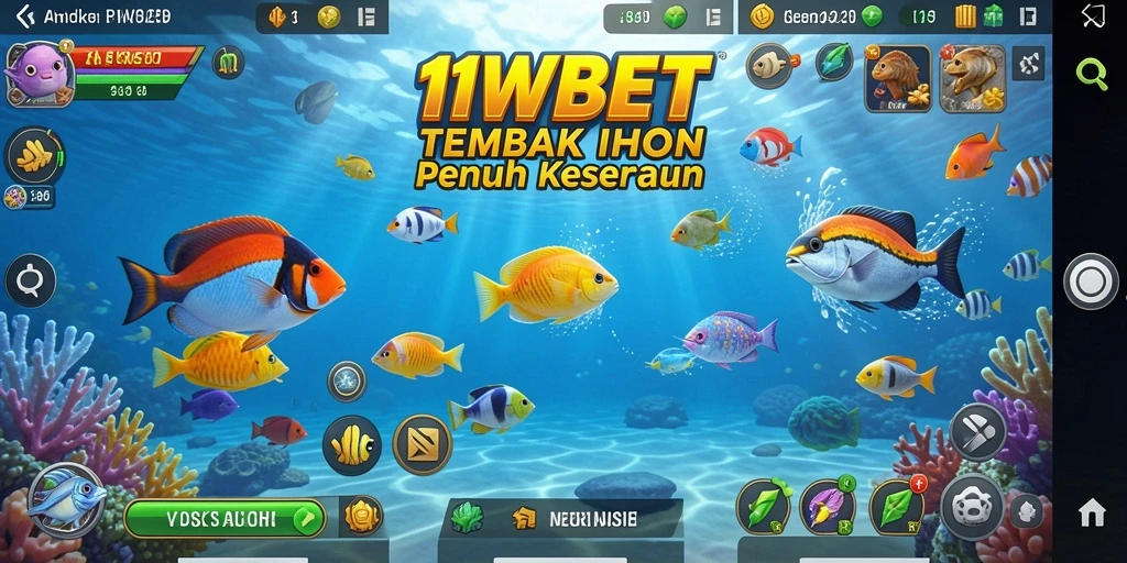 Screenshot gameplay Tembak Ikan 11WBET yang seru dan dinamis.