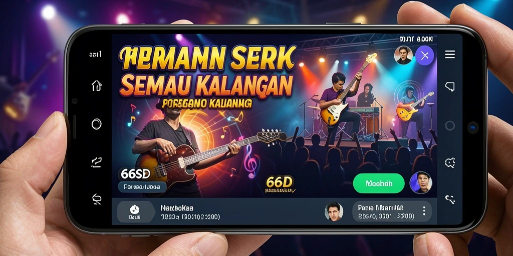 Tampilan gameplay seru saat memainkan lagu-lagu favorit.