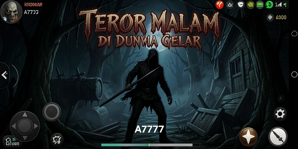 Screenshot A7777 menampilkan suasana gameplay Horror yang mencekam.