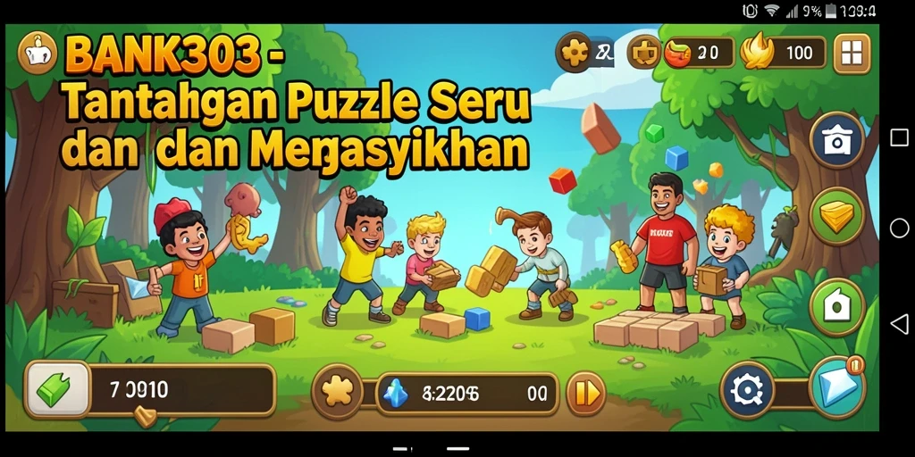Tampilan game BANK303 dengan teka-teki yang menantang dan grafis cerah.