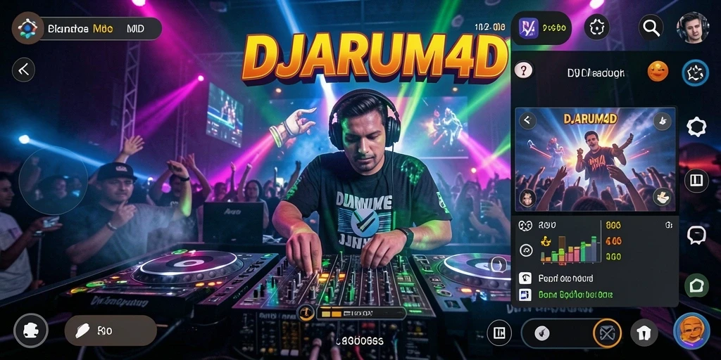 Screenshot gameplay DJARUM4D menampilkan pengalaman musik interaktif yang menarik.