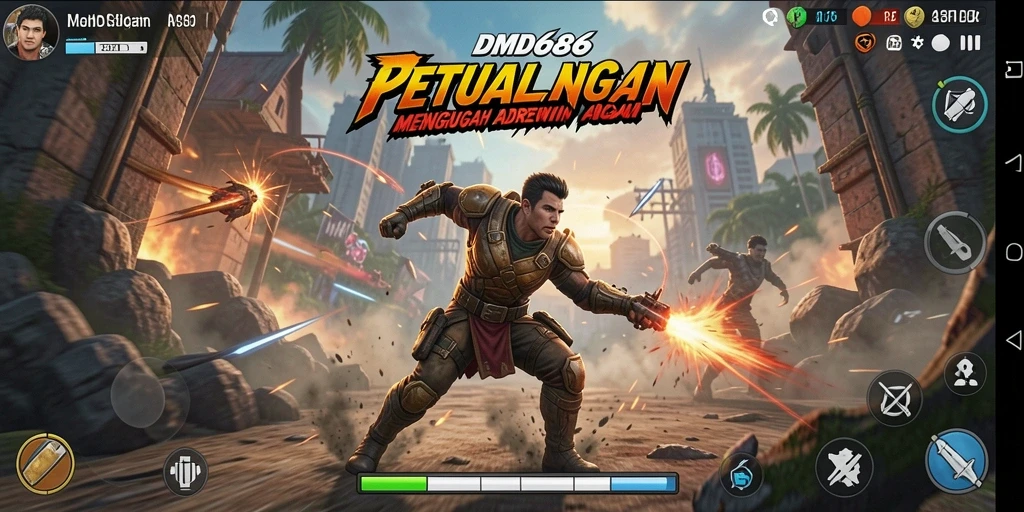 Screenshot gameplay DMD686 menampilkan aksi mendebarkan dan grafis yang menarik.