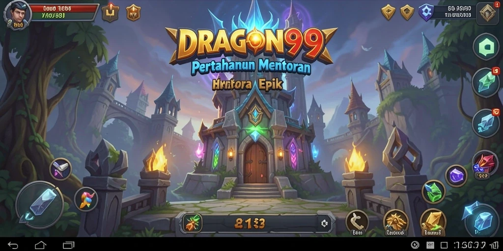 Screenshot gameplay DRAGON99 menampilkan aksi seru dalam Tower Defense.