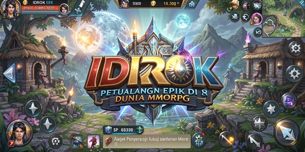 Tampilan gameplay epik di dunia fantasi IDROK yang penuh tantangan.