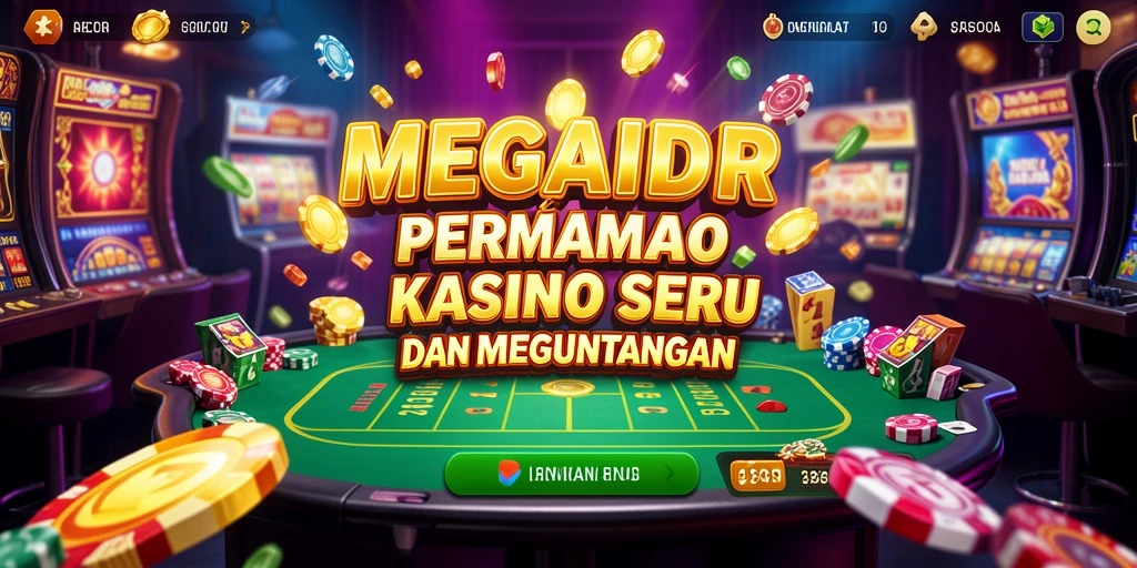 Screenshot MEGAIDR menampilkan gameplay Kasino yang menarik dan mendebarkan.