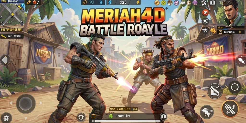 Tangkapan layar gameplay <strong>MERIAH4D</strong> yang menampilkan pertempuran seru di arena.