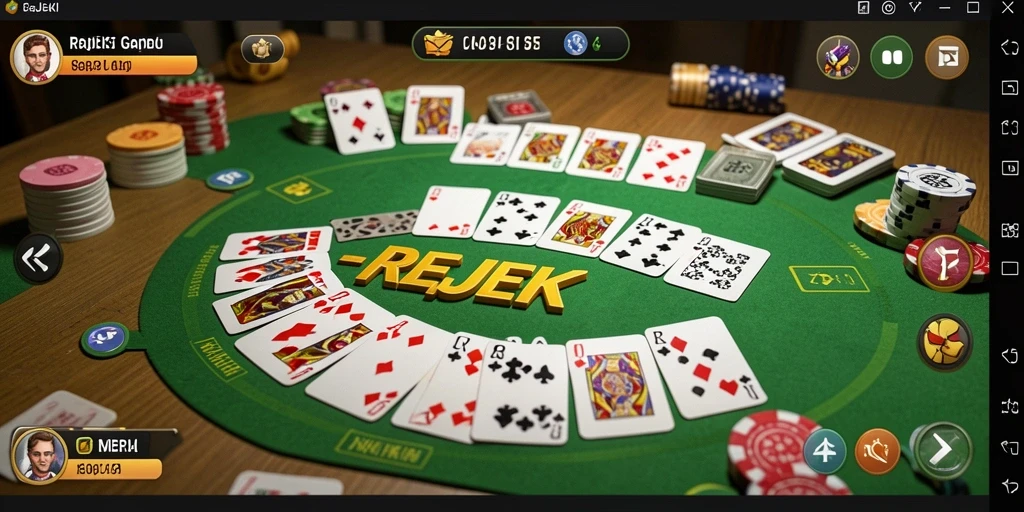 Tampilan gameplay Gaple yang seru dan interaktif.
