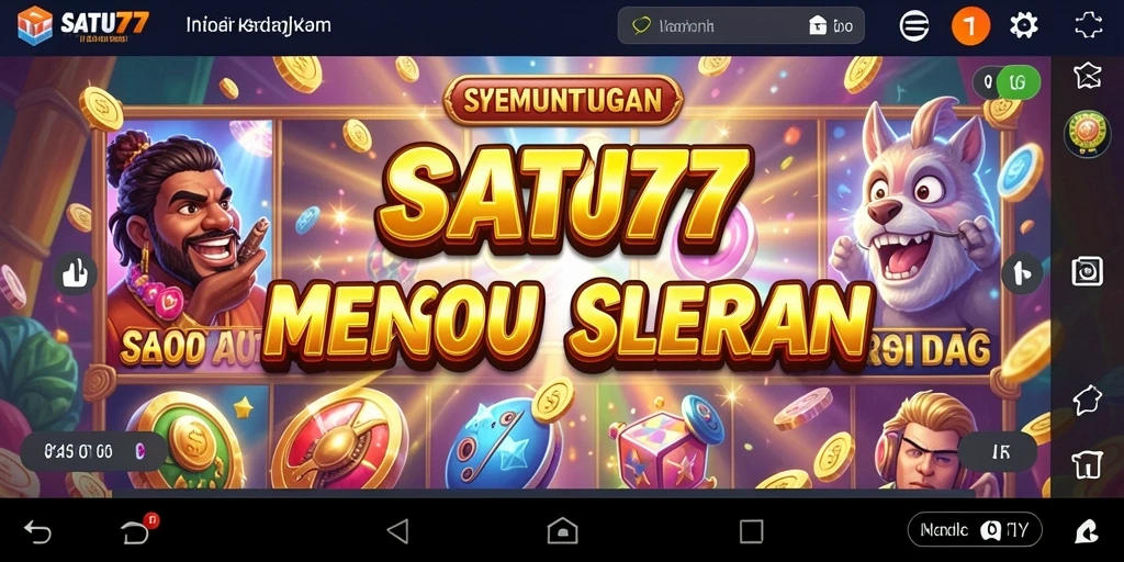 Tampilan gameplay SATU77 yang menarik dan penuh warna.