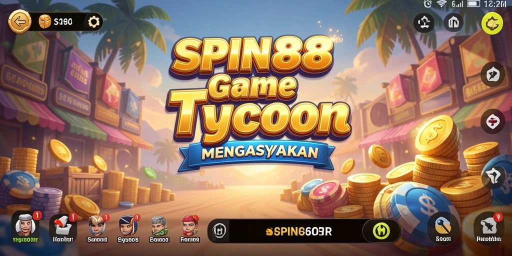 Tampilan gameplay mengasyikan dari SPIN88 dengan elemen Tycoon.